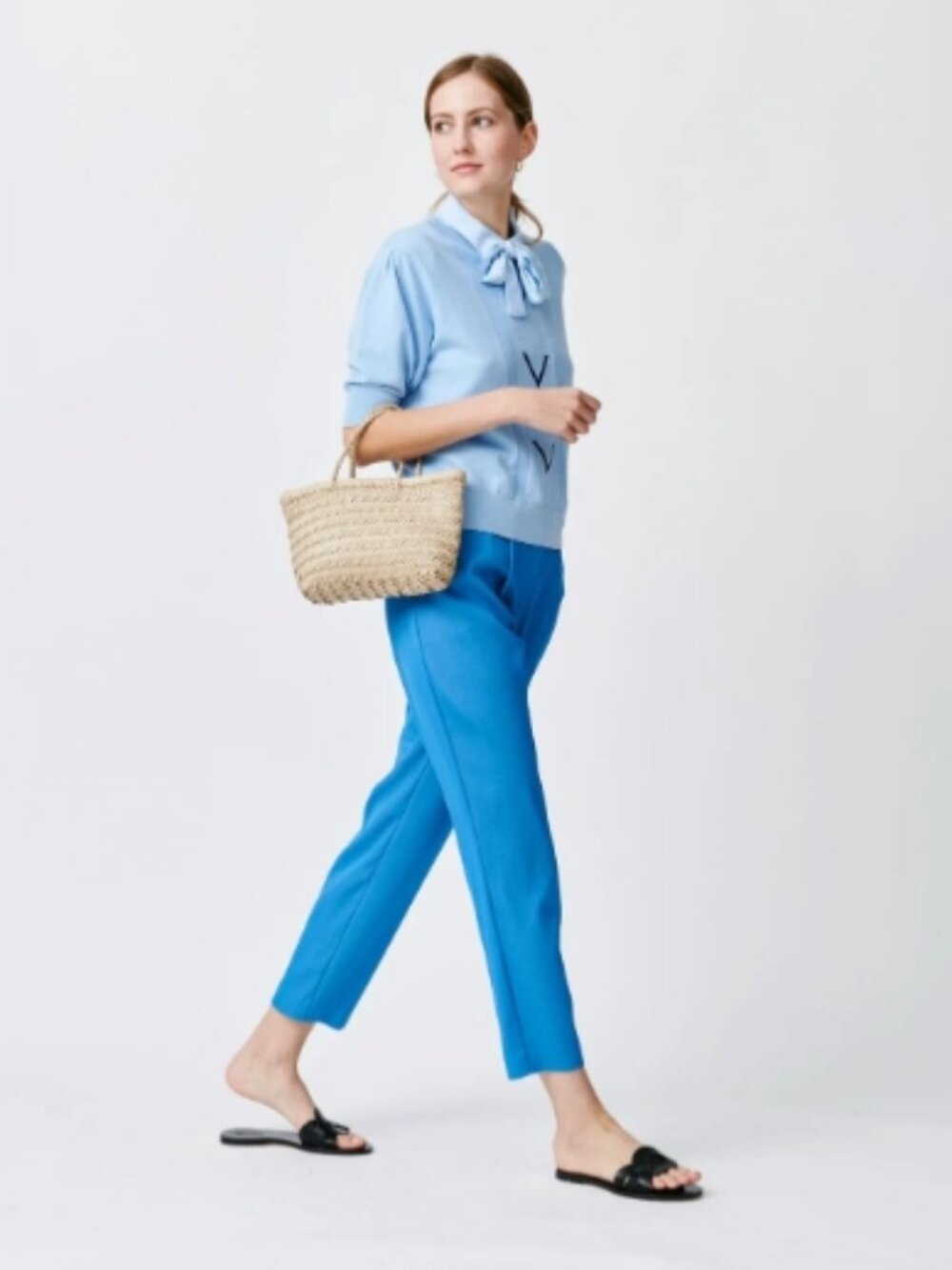 Dragon Diffusion Mini Flat Gora Pearl Handwoven Leather Tote